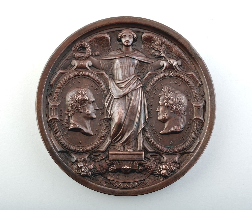 Medaille ter ere van de inhuldiging van de lijn van Brussel naar Parijs op 14 juni 1846