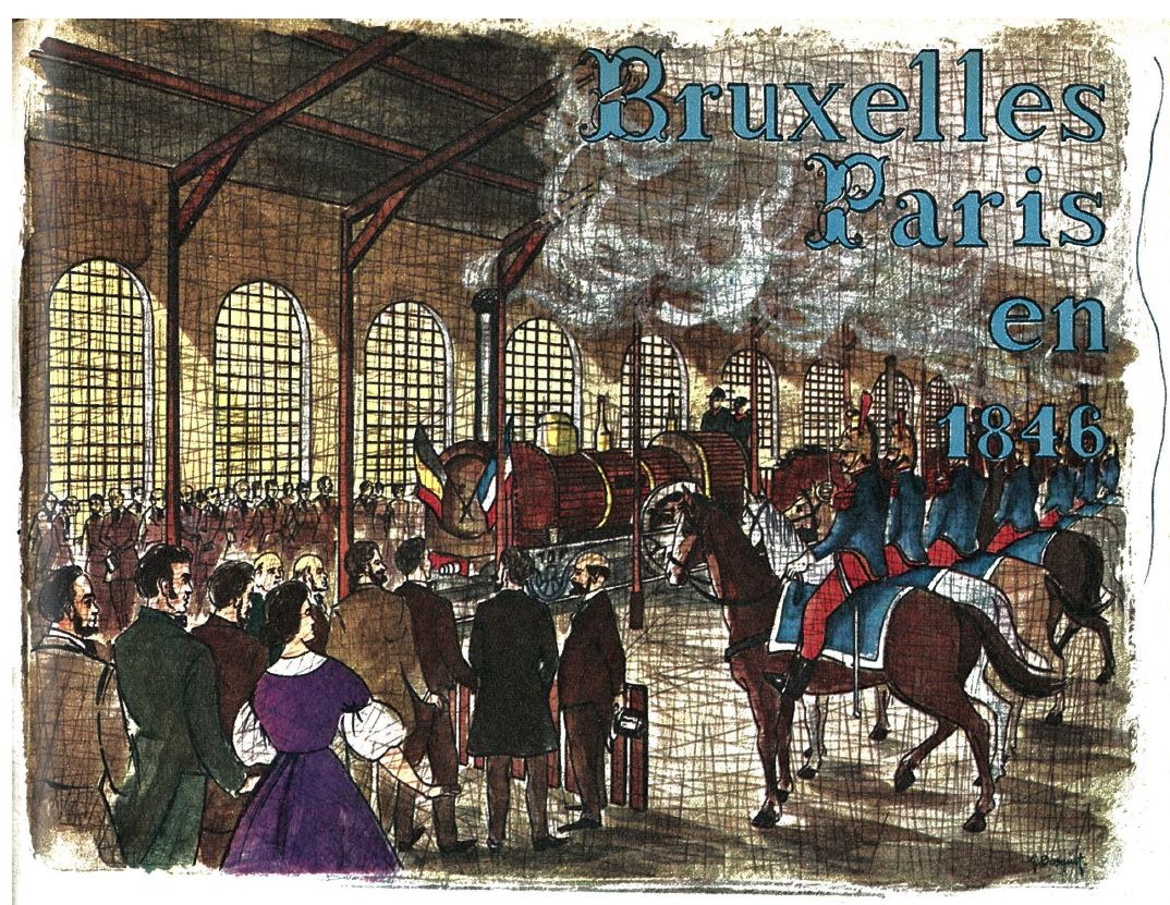 Tekening uit artikel van Rail (Le) - Revue mensuelle des oeuvres sociales de SNCB (01 07 1963), p.23-25